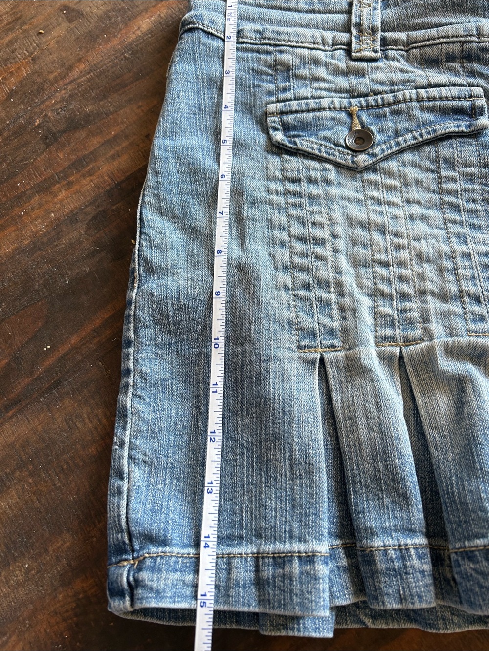 torrid Blue Denim Pleated Mini Skirt - Picture 4 of 6